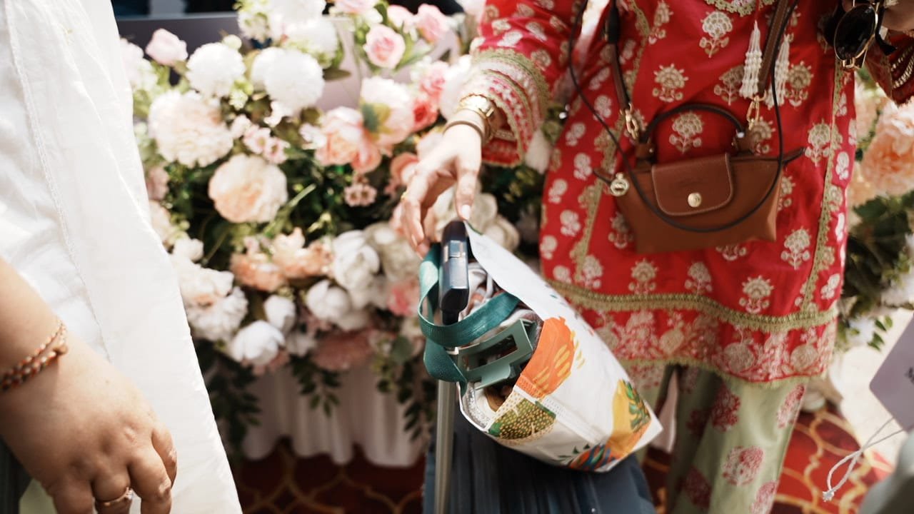 Luxury destination wedding arrival